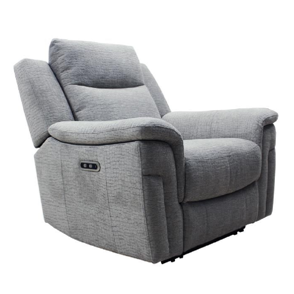 langley fabric recliner 1 seater sofa in dove