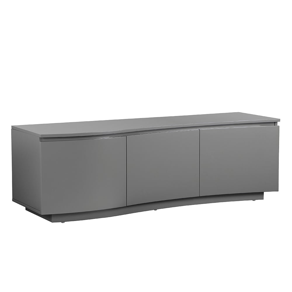 Product photograph of Langley Led Wooden Tv Stand With 3 Doors In Graphite from Furniture in Fashion