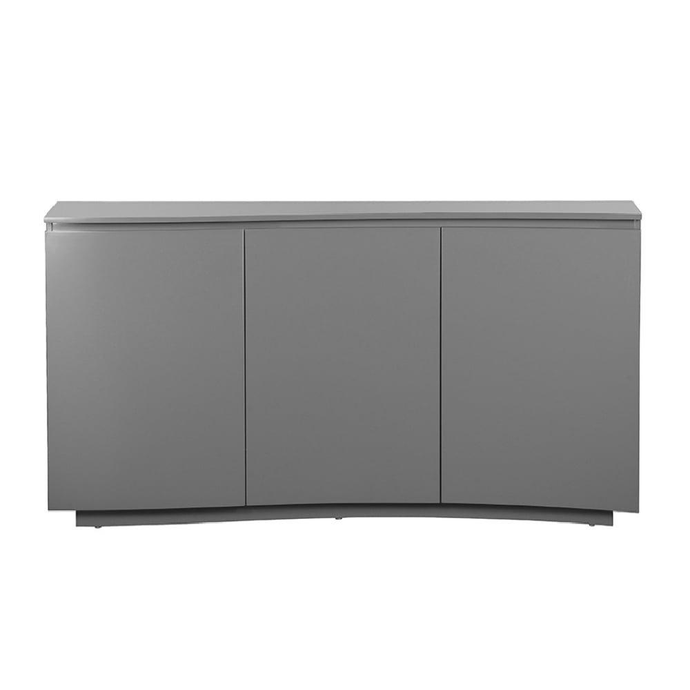 Product photograph of Langley Led Wooden Storage Cabinet With Glass Top In Graphite from Furniture in Fashion