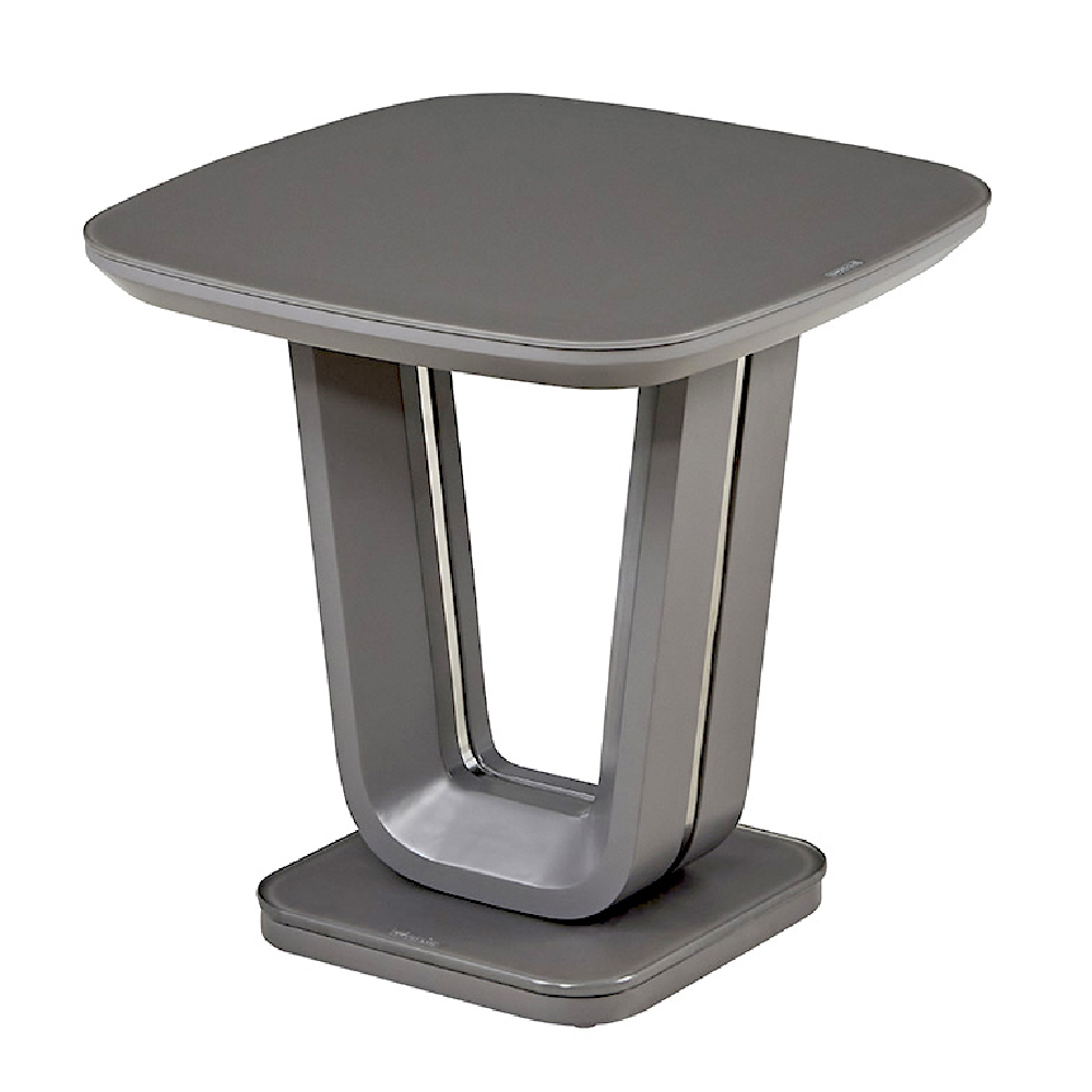 Product photograph of Langley Wooden Square Lamp Table In Graphite from Furniture in Fashion