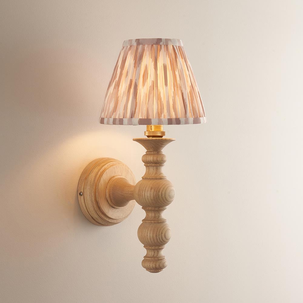 Product photograph of Laredo Neutral 16cm Shade Wood Wall Light In Natural Ash from Furniture in Fashion