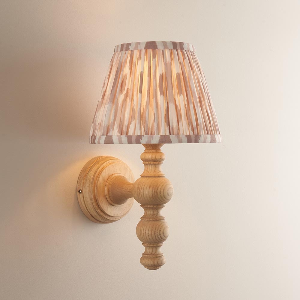 Product photograph of Laredo Neutral 20cm Shade Wood Wall Light In Natural Ash from Furniture in Fashion