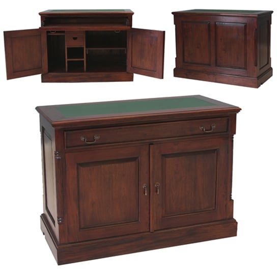 Read more about Belarus hidden home office computer desk in mahogany