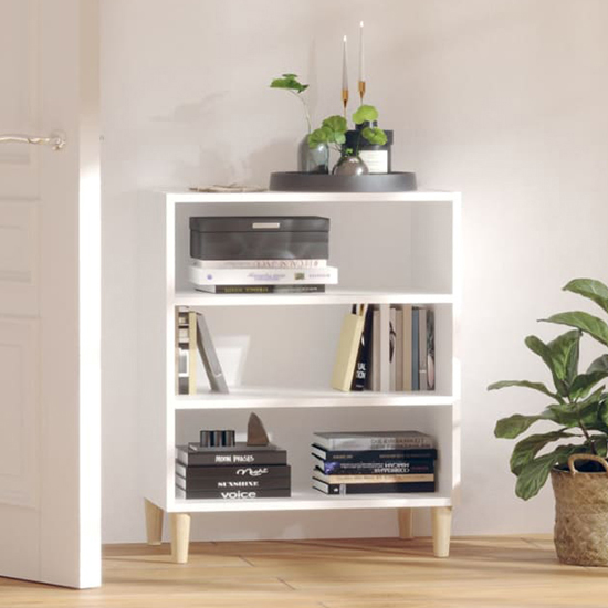 Read more about Larya wooden bookcase with 3 shelves in white