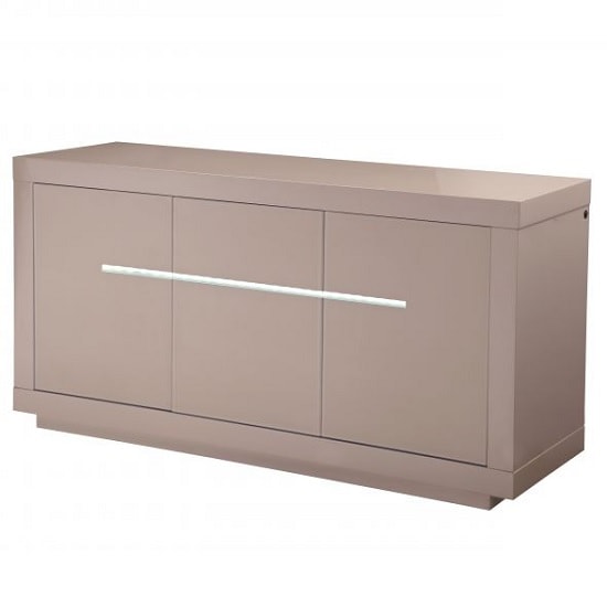 Read more about Martley modern sideboard in cream high gloss with led