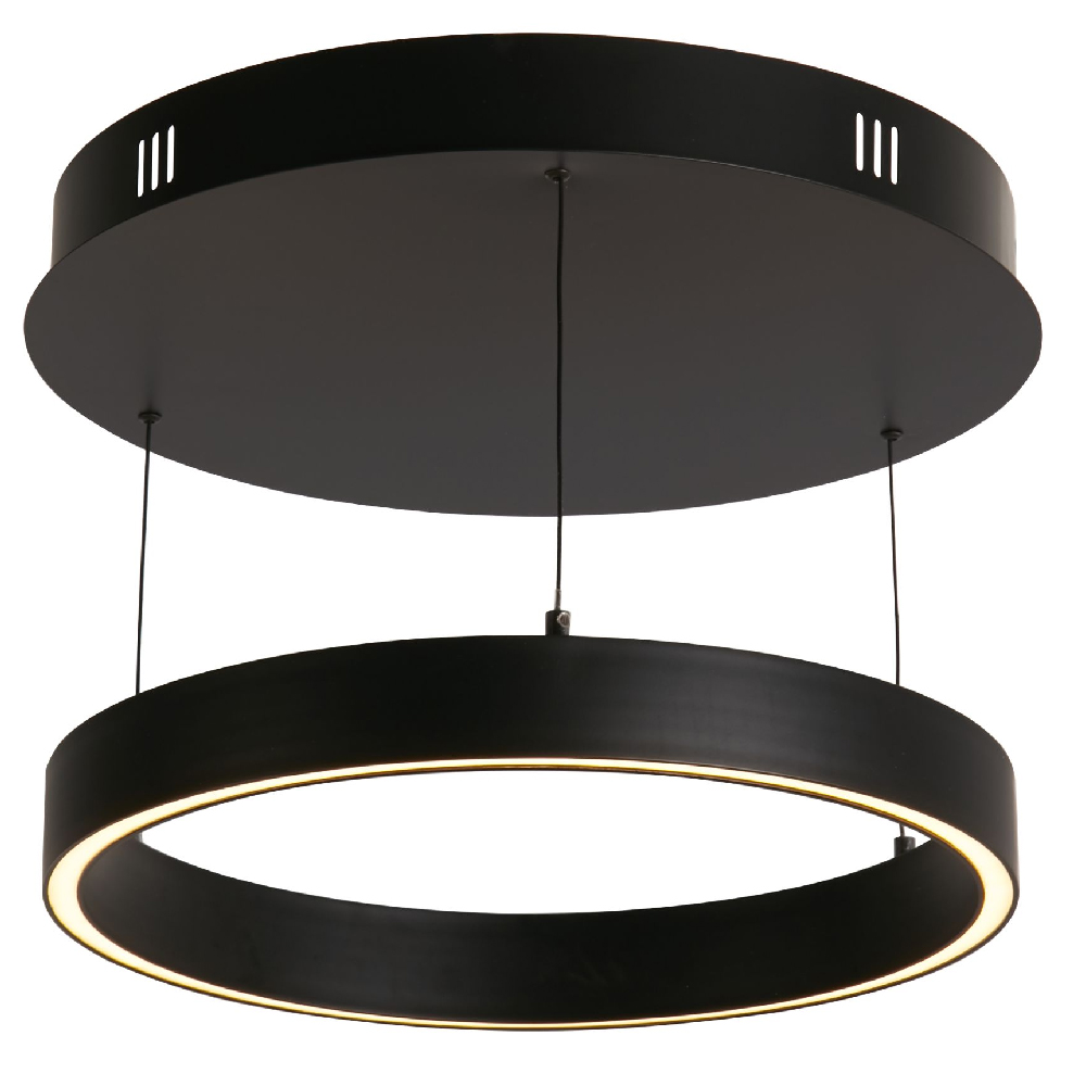 Product photograph of Layla Small Round Opal Acrylic Pendant Light In Black from Furniture in Fashion