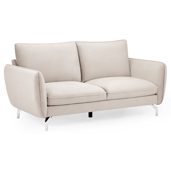 Product photograph of Lazard Plush Velvet 2 Seater Sofa In Beige from Furniture in Fashion