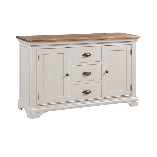 Leanne Large Sideboard In Stone Washed White Finish | Furniture in Fashion