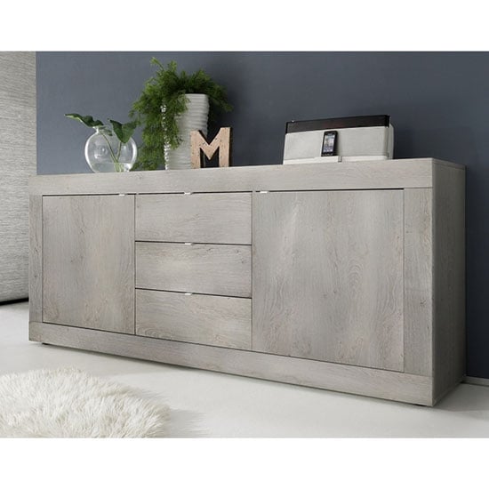 Product photograph of Taylor Wooden Sideboard In White Pine With 2 Doors 3 Drawers from Furniture in Fashion
