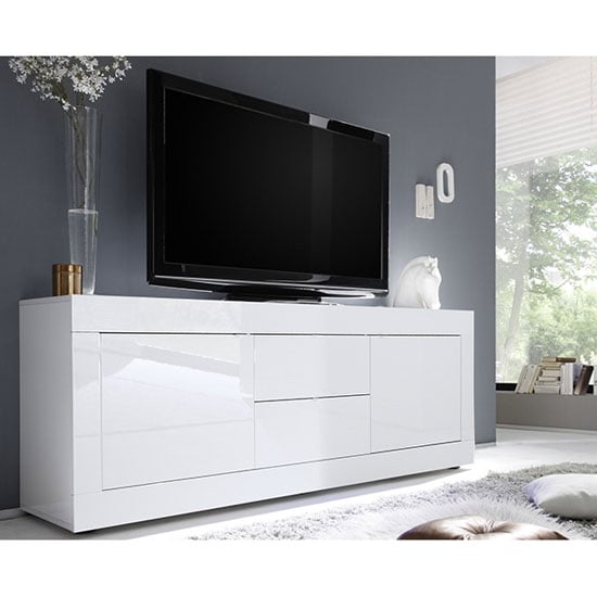 Photo of Taylor high gloss tv sideboard in white