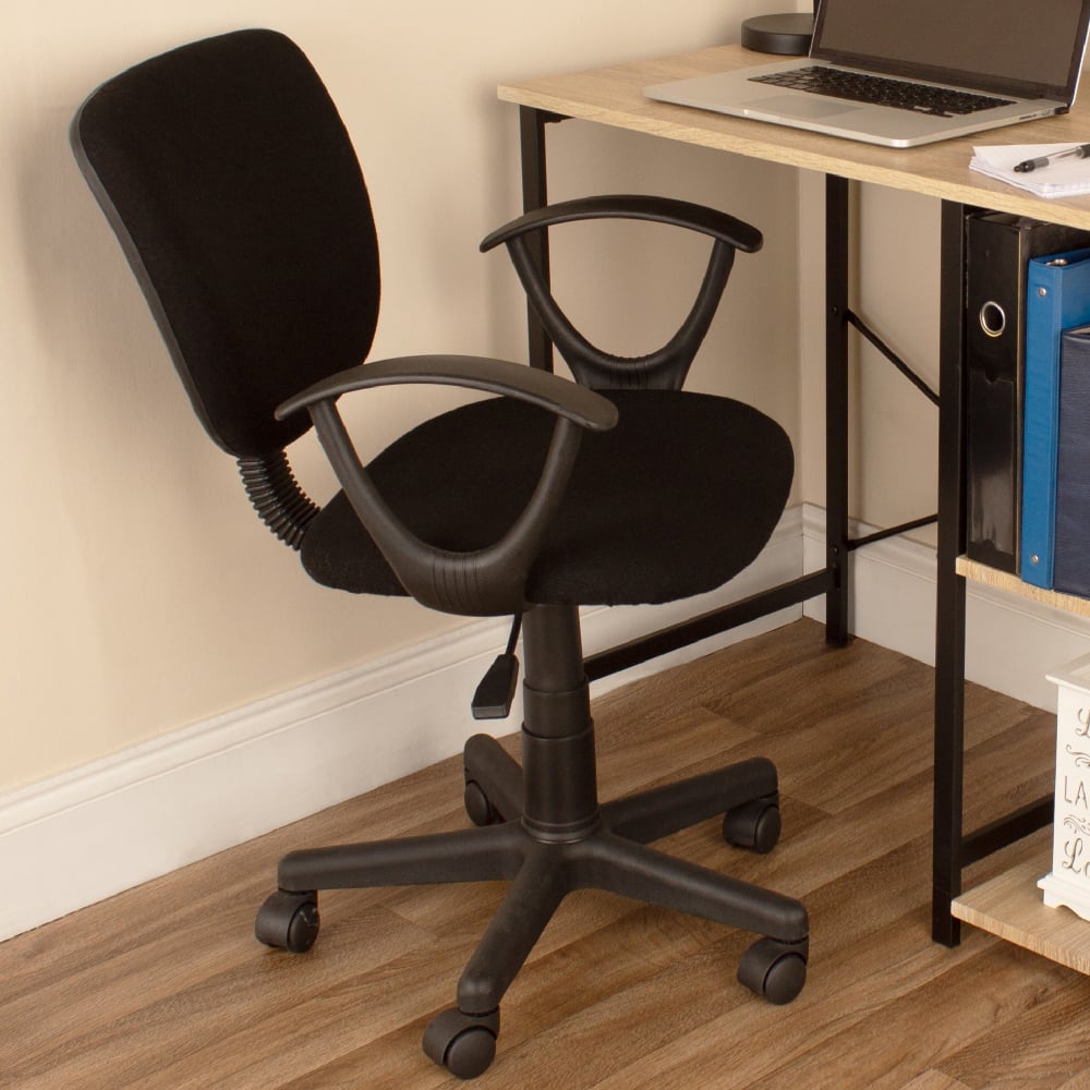 Read more about Leith fabric home and office chair in black