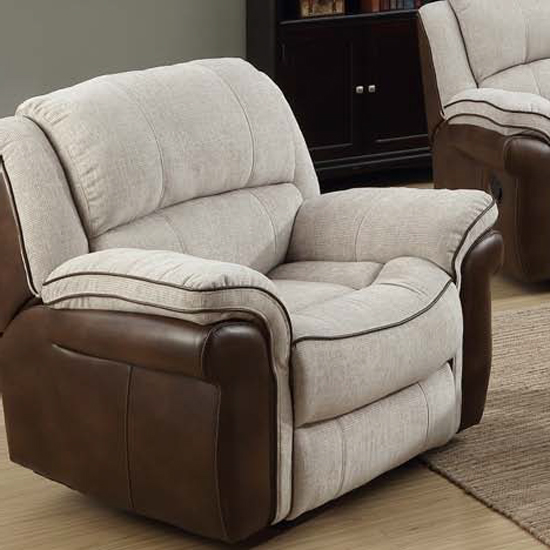 Photo of Lerna fusion lounge chaise armchair in mink