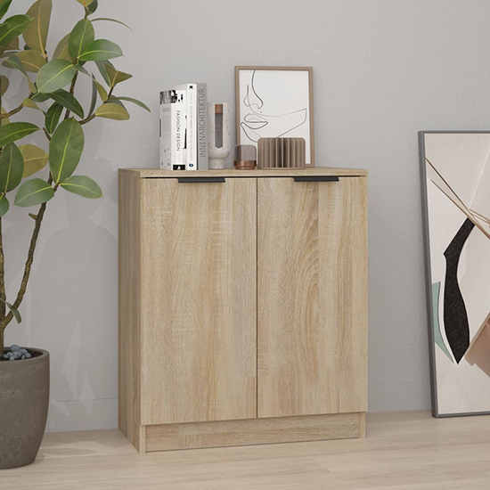 Read more about Leslie wooden sideboard with 2 doors in sonoma oak
