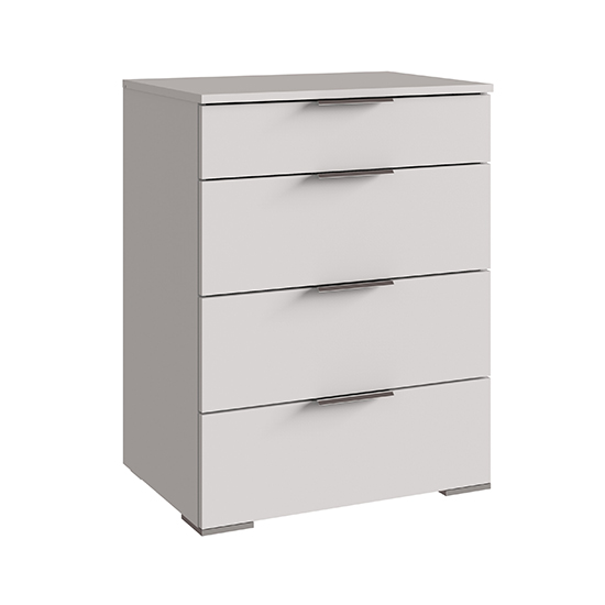 Read more about Levelup wooden wide chest of drawers in white with 4 drawers