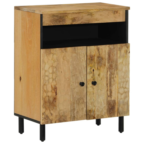 Product photograph of Lewes Mango Wood Storage Cabinet With 2 Doors In Natural from Furniture in Fashion
