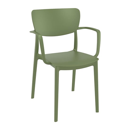 Read more about Lisa polypropylene with glass fiber dining chair in olive green