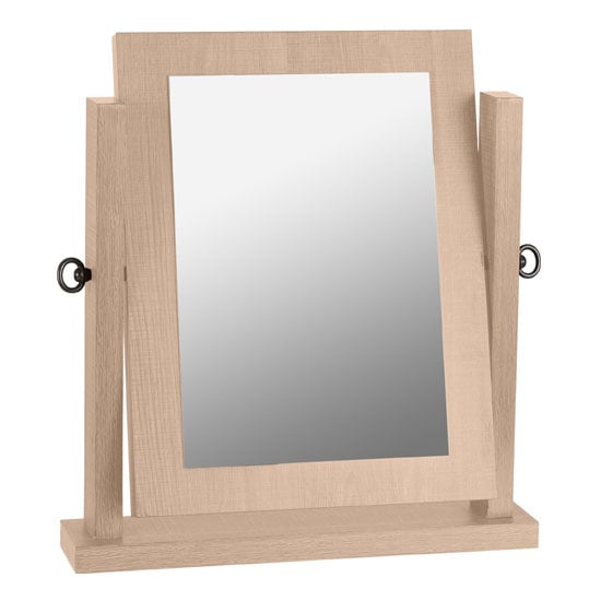 Read more about Laggan dressing table mirror in light oak effect veneer frame