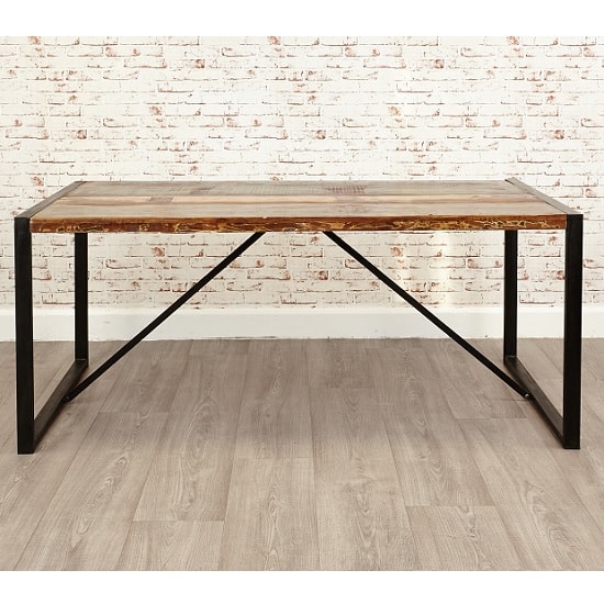 Read more about London urban chic wooden dining table with steel base