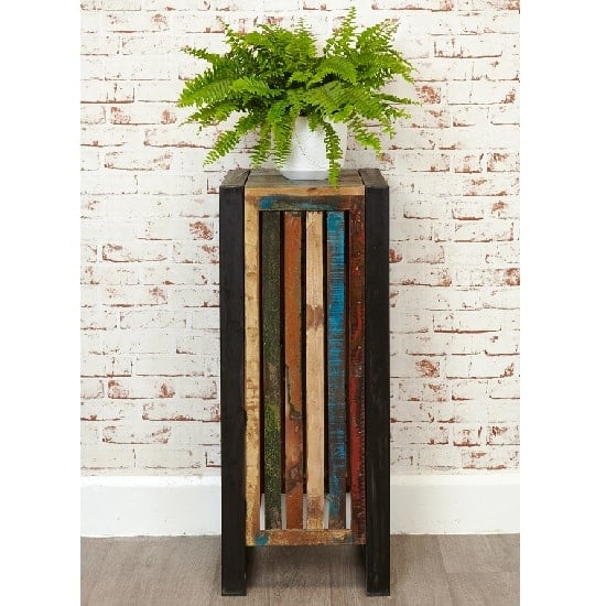 Photo of London urban chic wooden plant stand or lamp table