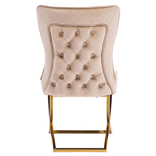 Lorenzo Brown Velvet Dining Chair With Gold Legs | FiF