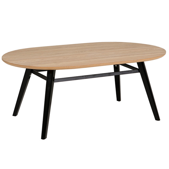 Product photograph of Lottie Oval Wooden Coffee Table In Oak from Furniture in Fashion