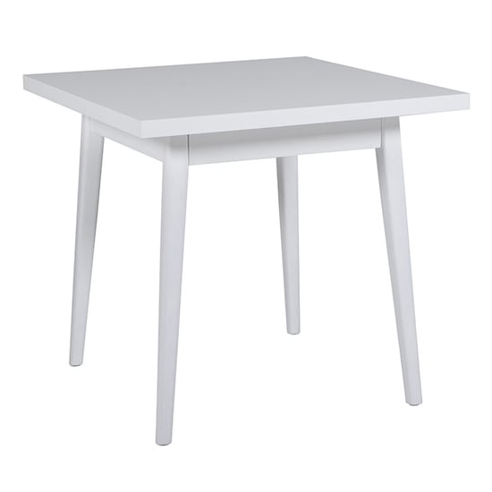 Product photograph of Lottie Square Wooden Dining Table In White from Furniture in Fashion