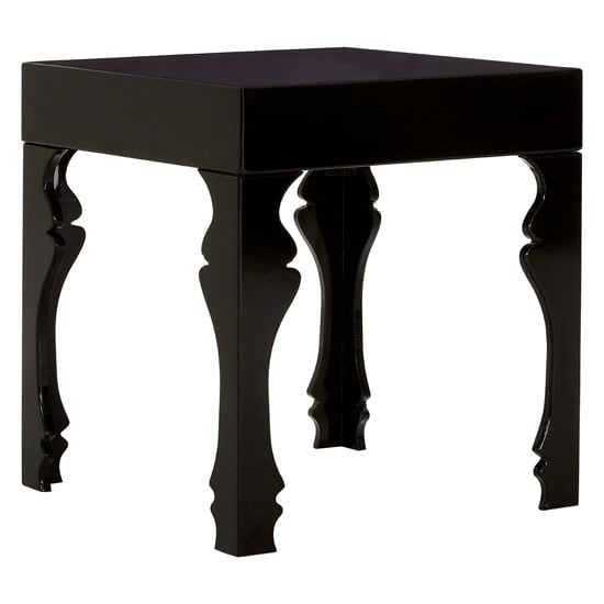 Product photograph of Louis Rectangular High Gloss Side Table In Black from Furniture in Fashion