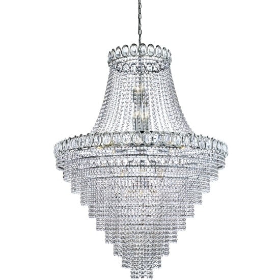 View Louis philipe chandelier light in chrome with crystal beads