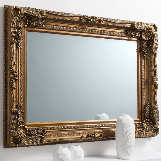 Read more about Louisa rectangular wall mirror in gold frame