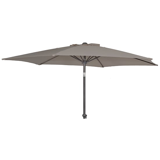 Photo of Loxe tilt and crank olefin 2700mm fabric parasol in charcoal