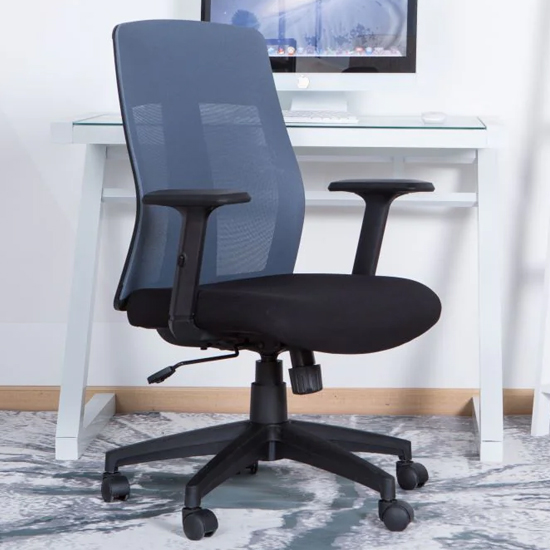 Read more about Lugano mesh fabric home and office chair in grey and black