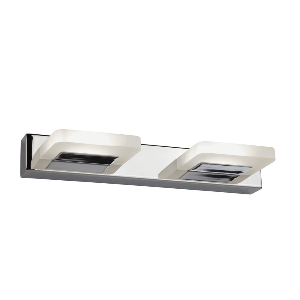 Product photograph of Luna Led 2 Light Frosted Glass Wall Light In Chrome from Furniture in Fashion