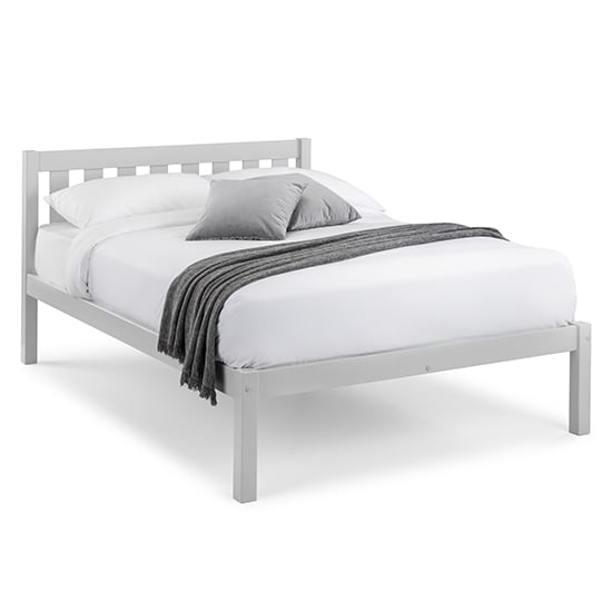 Photo of Lajita wooden double bed in dove grey