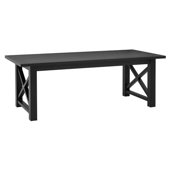 Read more about Lyox rectangular wooden dining table in black