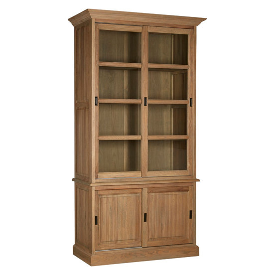 View Lyox wodoen 4 doors display cabinet in oak