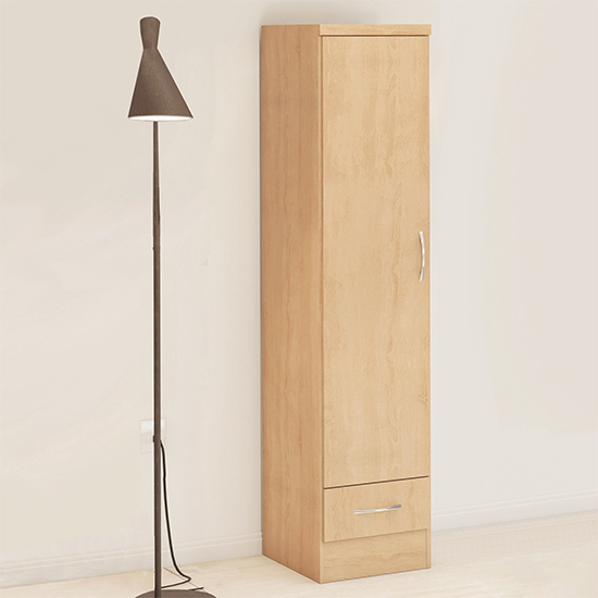 Read more about Mack wooden wardrobe with 1 door 1 drawer in sonoma oak