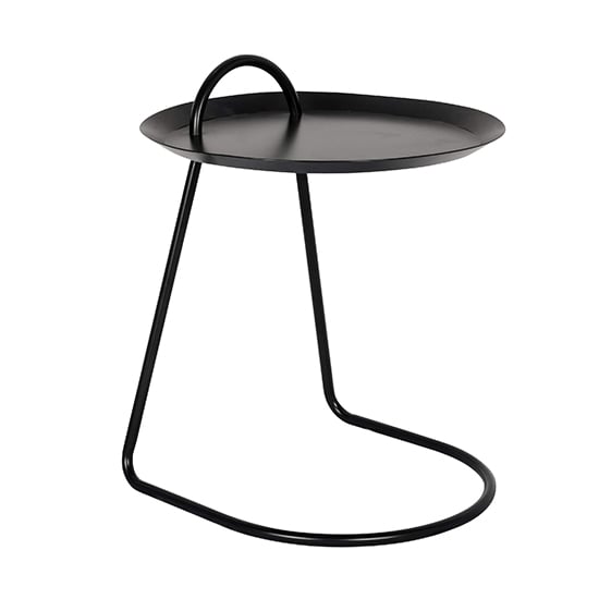 Product photograph of Madeleine Metal Lamp Table In Black from Furniture in Fashion