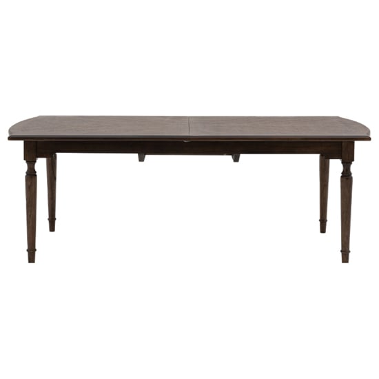 View Madisen rectangular wooden extending dining table in coffee