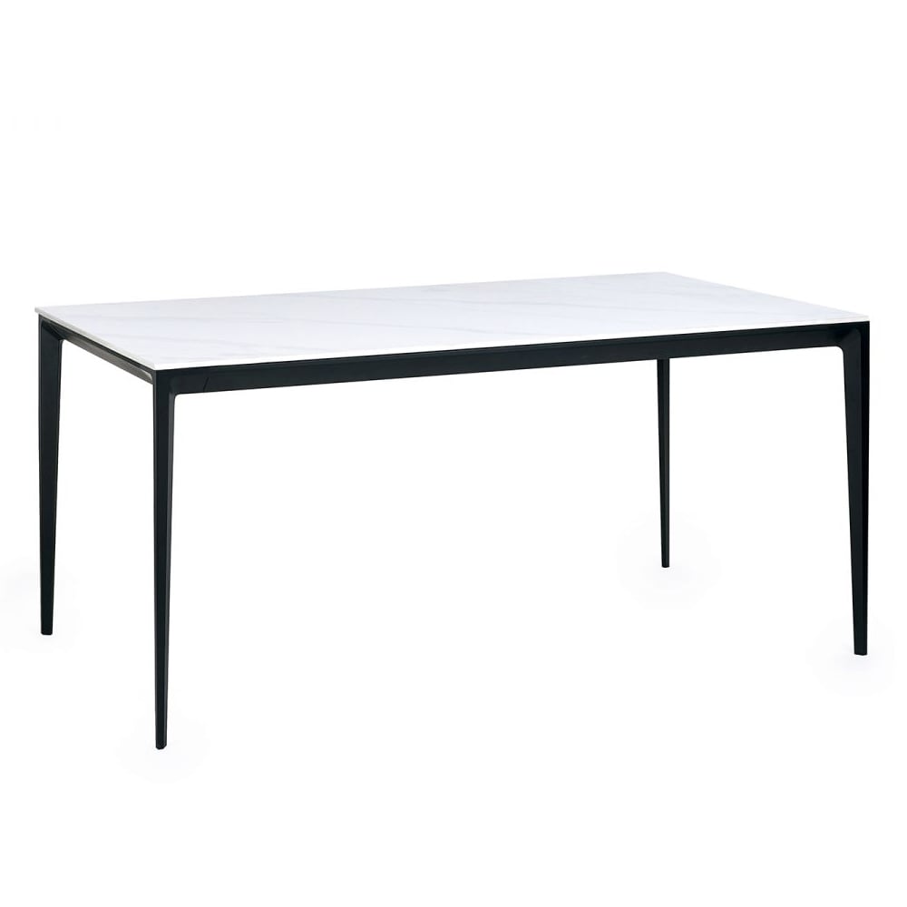 maemi marble dining table rectangular in white