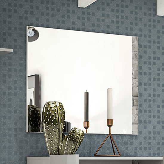 Product photograph of Maestro Wall Mirror Rectangular In Grey High Gloss Frame from Furniture in Fashion