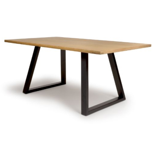 Photo of Magna small rectangular wooden dining table in oak