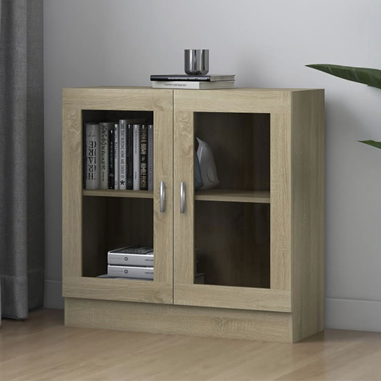 Read more about Maili wooden display cabinet with 2 doors in sonoma oak