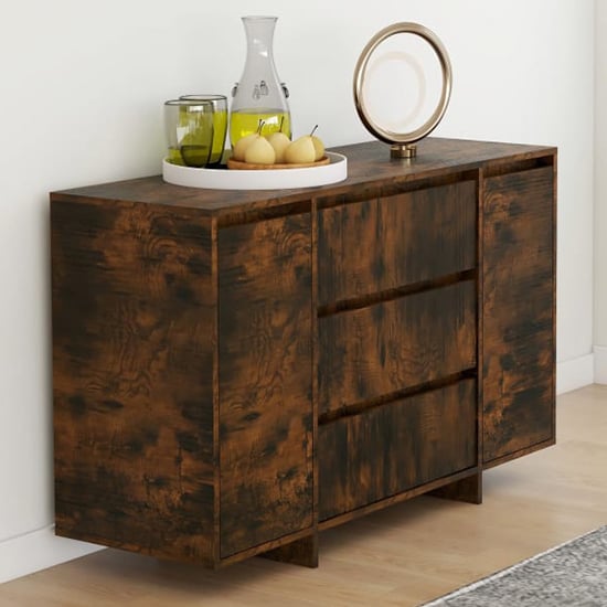 Read more about Maisa wooden sideboard with 2 doors 3 drawers in smoked oak