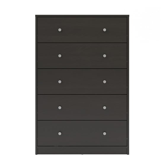 Read more about Maiton wooden chest of 5 drawers in dark walnut