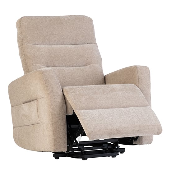 Product photograph of Maize Fabric Electric Tilt Rise Armchair In Mink from Furniture in Fashion