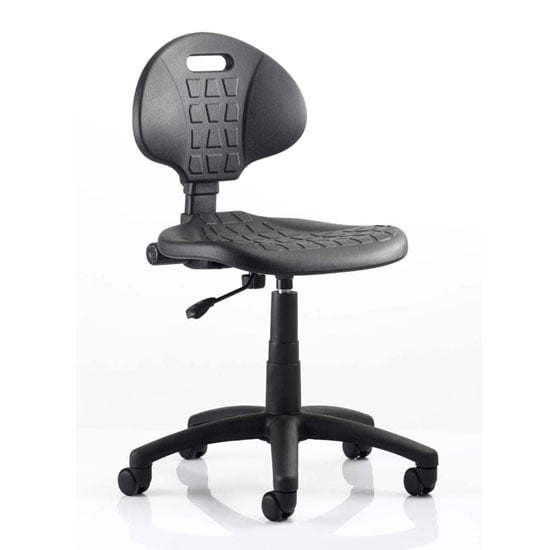 Product photograph of Malaga Task Wipe Clean Office Visitor Chair In Black No Arms from Furniture in Fashion