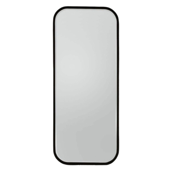 Product photograph of Malcolm Rectangular Leaner Mirror In Black Frame from Furniture in Fashion