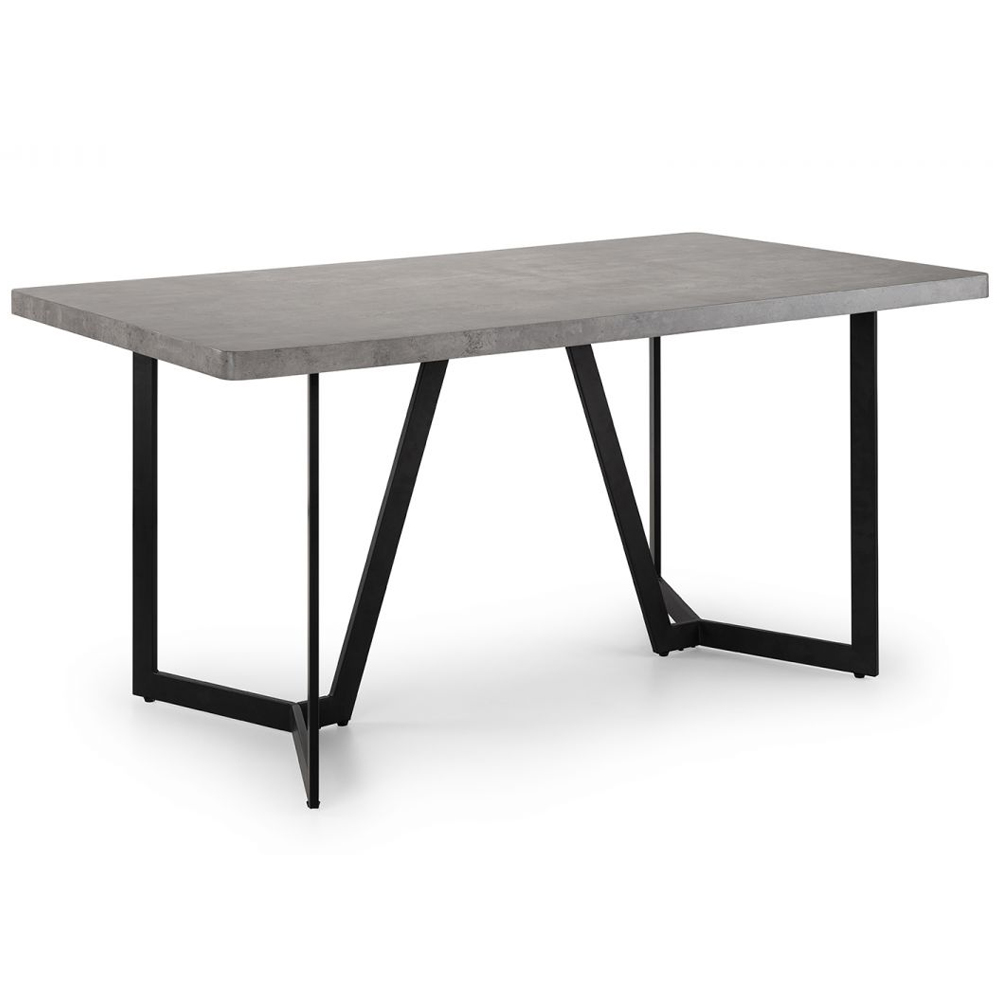 Product photograph of Malone Wooden Dining Table Rectangular In Concrete Effect from Furniture in Fashion