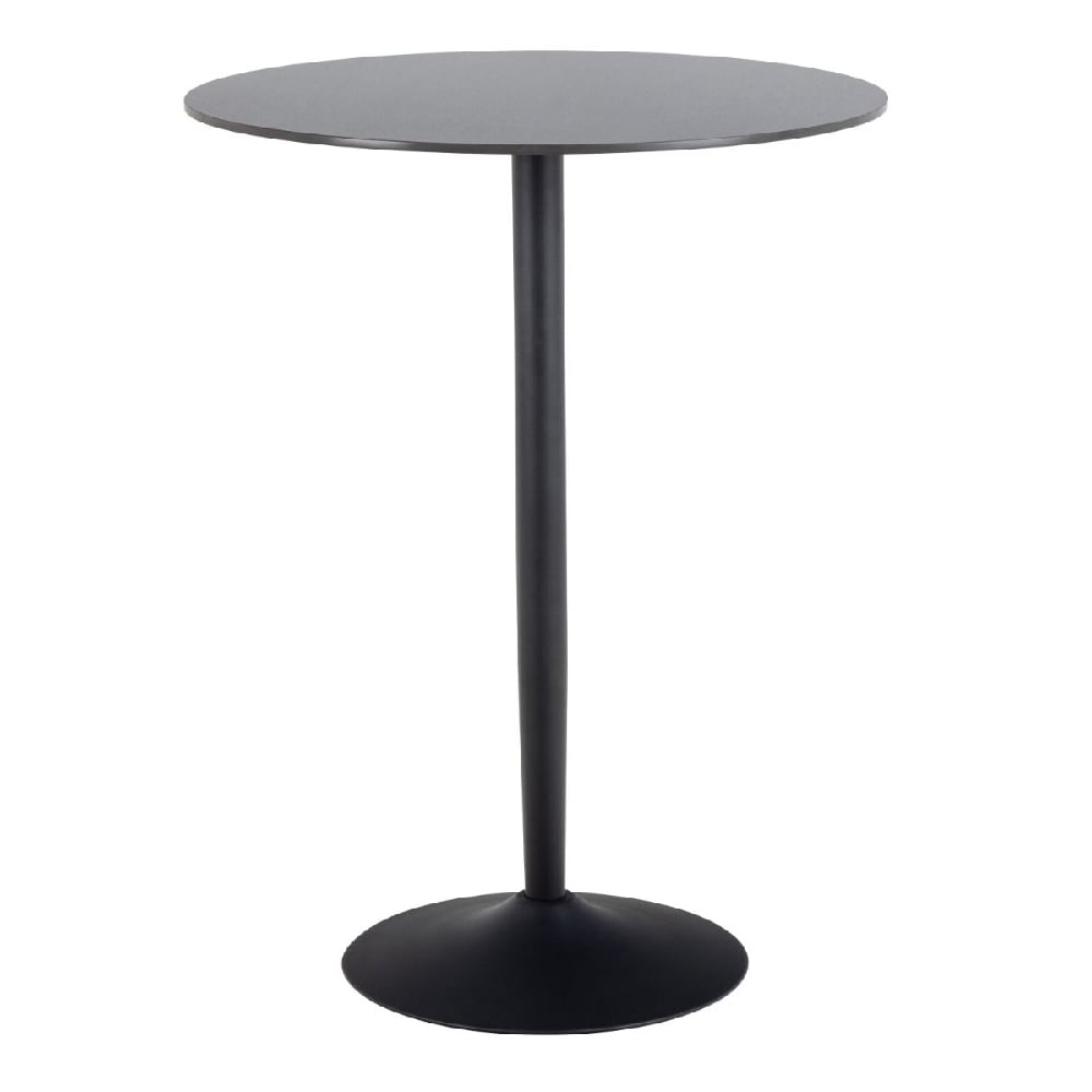 Product photograph of Manteo Wooden Round Bar Table In Matt Black Ceramic Top from Furniture in Fashion