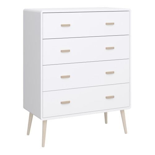 Read more about Marc wooden chest of 4 drawers in pure white